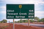 Stuart Highway road sign, Northern Territory