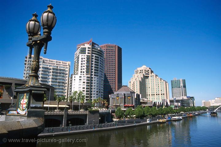 city skyline and Yarra river waterfront, Melbourne