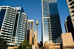 city architecture, Sydney Tower in the centre