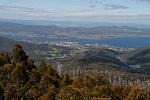 view over Hobart from Mt Wellington, Queens Domain