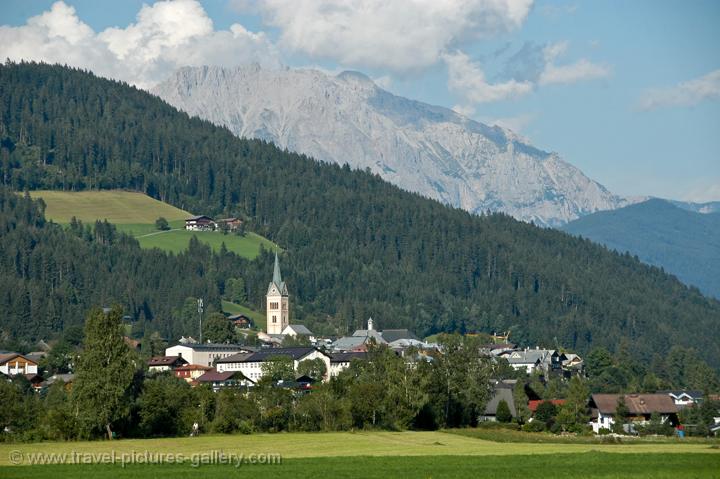 Pictures of Austria - Countryside - Mountains - Radstadt with Dachstein Mountains