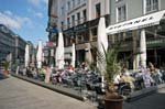 outdoor cafe at Graben, the main shopping street
