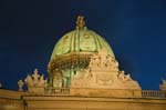 dome of the Alte Hofburg, Old Castle, by night