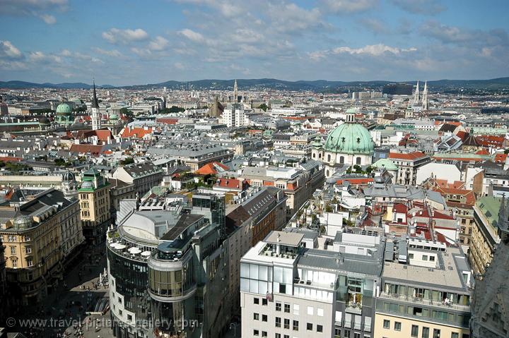 Pictures of Austria - Vienna - view over the city from St. Stephen's Cathedral (Stephansdom)
