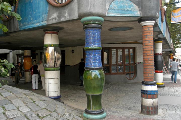 columns at the Hundertwasser House