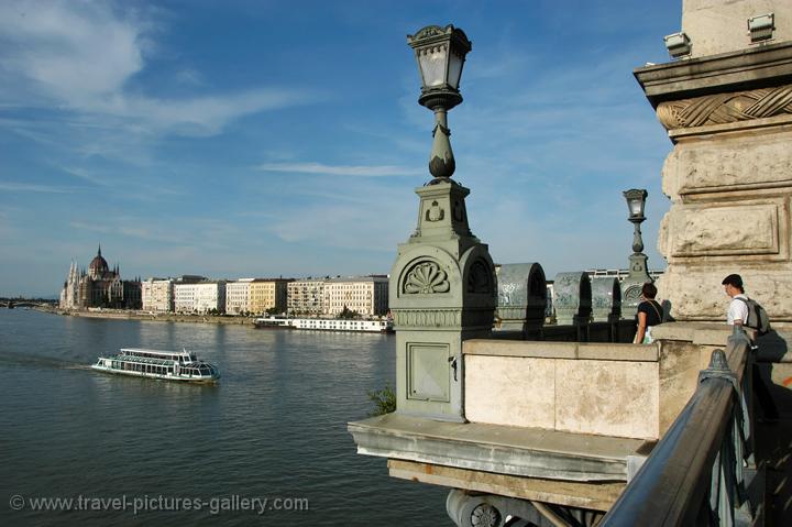 Pictures of Hungary - Budapest - view from the Chain Bridge, Danube River