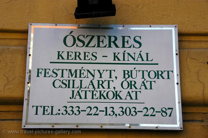 Pictures of Hungary - Budapest - Hungarian language, a bit puzzling at times