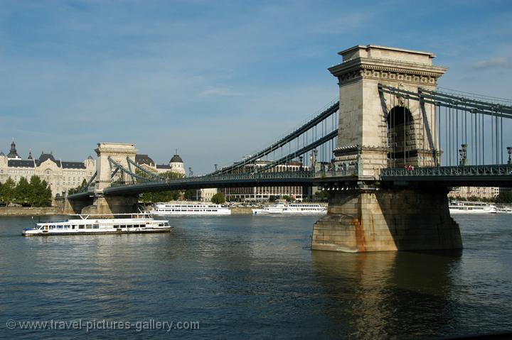 the Chain Bridge crossing the Danube