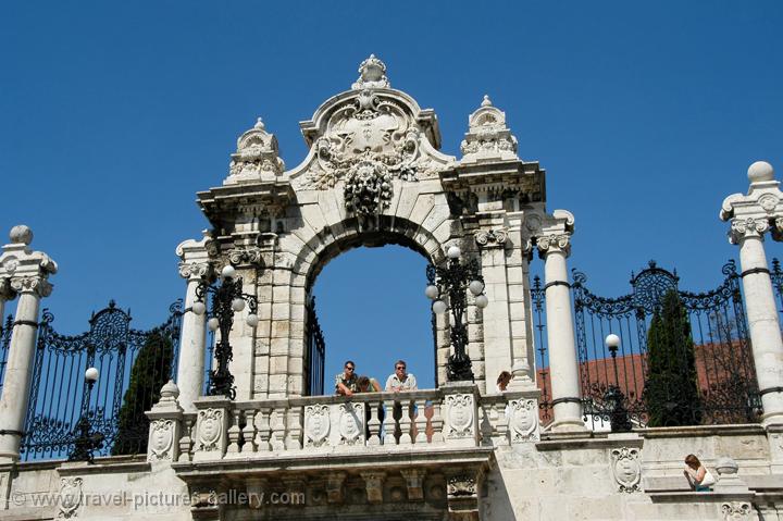Pictures of Hungary - Budapest - Baroque gate at the Buda Castle Palace gardens