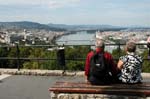 enjoying the view from Gellert Hill