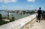 Pictures of Hungary - Budapest - the Danube and Chain Bridge from the Buda Castle Palace