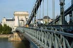 Pictures of Hungary - Budapest - crossing the Danube on the Chain Bridge