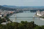 Pictures of Hungary - Budapest - Danube River and the Chain Bridge from Gellert Hill