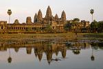 Angkor Wat temple reflecting in the pond