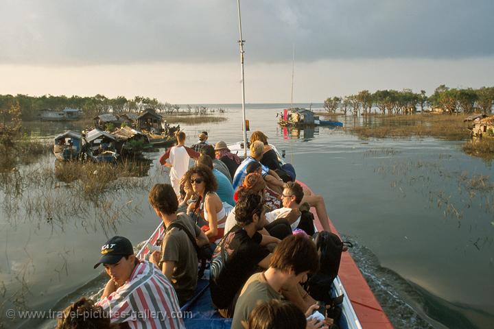 on the boat from Siem Reap to Phnom Penh on Tonle Sap lake