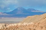 Moon Valley, (Valle de la Luna) with the Licancabur Volcano