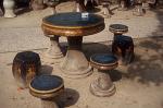 ceramic table and chairs, Suzhou garden