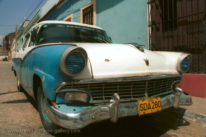 Pictures of Cuba classic American 50's vintage car Trinidad