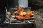 barbecued cuy, guinea pig, a local favorite