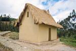 a reconstructed house, Inca architecture
