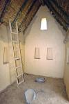 a reconstructed house, Inca architecture