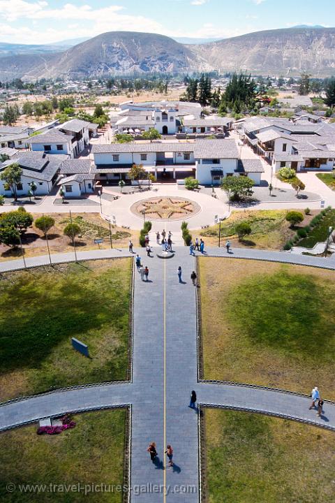 view from the Mitad del Mundo monument