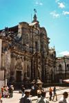 Baroque church facade, Spanish colonial architecture