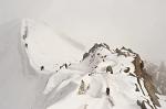 crossing a ridge on the Mont Blanc climb