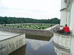 Chenonceau Castle, view over the garden