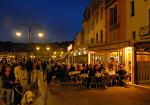 outdoor restaurant, Cassis by night