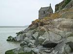 chapel and rocky coast,  Mont Saint Michel