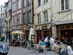 outdoor cafes, Rouen old town