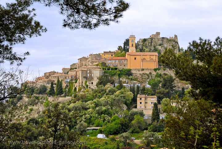 the medieval town of Eze, perched on a hilltop