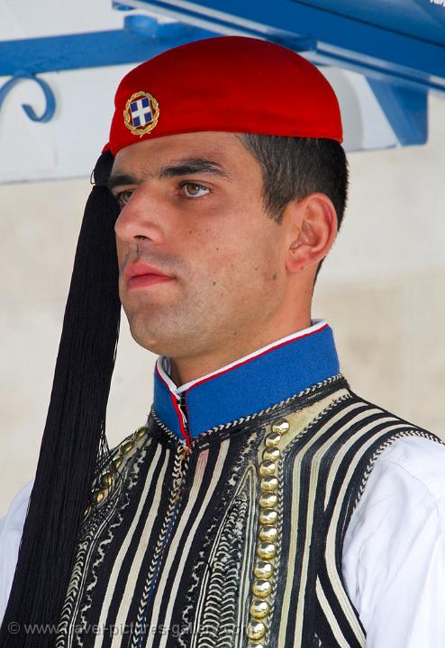 traditional guard, Evzones, at the Parliament Building