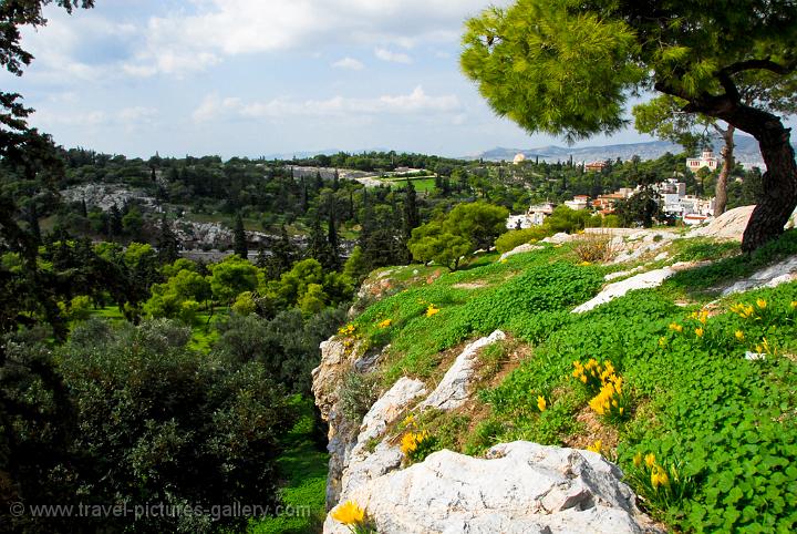 the hill at the foot of the Acropolis
