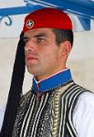 traditional guard, Evzones, at the Parliament Building