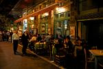 outdoor restaurants in Plaka by night