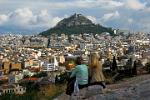 enjoying the view over the city with Lykavittos Hill