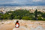 taking in the view from Acropolis hill