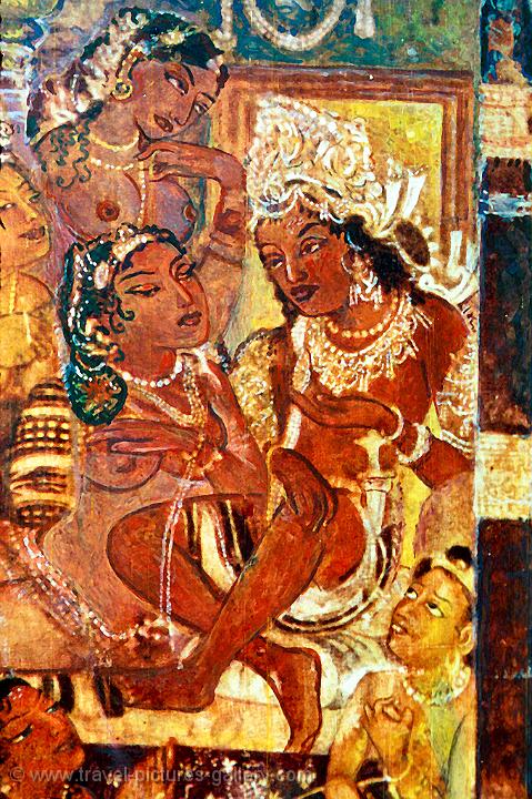 painting at the Ajanta Caves