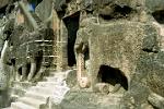 elephants carved at an Ajanta cave entrance