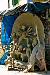 images are being prepared for a Hindu festival