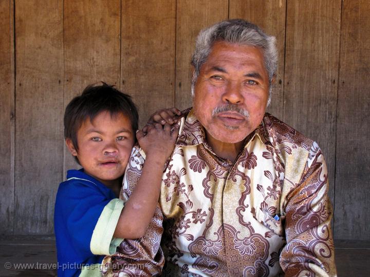 a man and his grandson, Wogo village