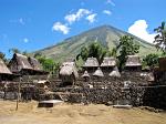 traditional houses in Luba village, Mt Inerie in the back