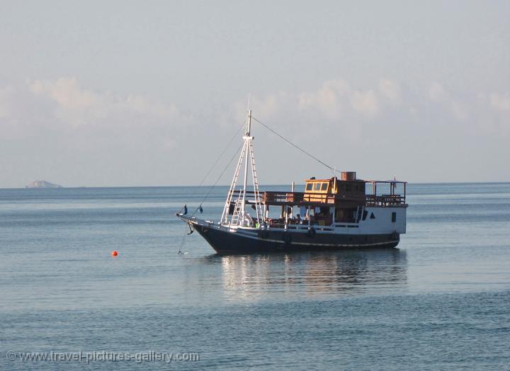 Buginese boat exploring the islands