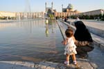 Imam Square, basin, mother and child