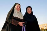 women with scarves, traditional local dress
