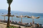 the beach at Eilat, Aqaba in the distance