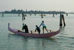 gondola punters on the lagoon