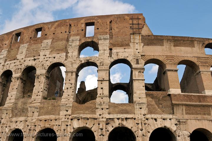 the Colosseum or Roman Coliseum, originally the Flavian Amphitheatre